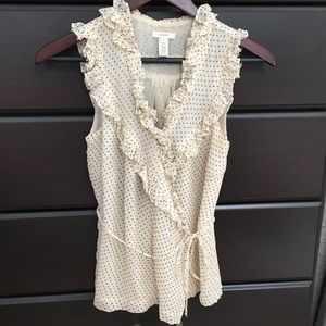 3/$30 ☀️ J. Crew Silk Sleeveless Dot Blouse